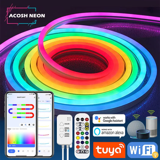 Neon LED Strip Lights with Music Sync